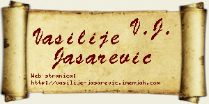 Vasilije Jašarević vizit kartica